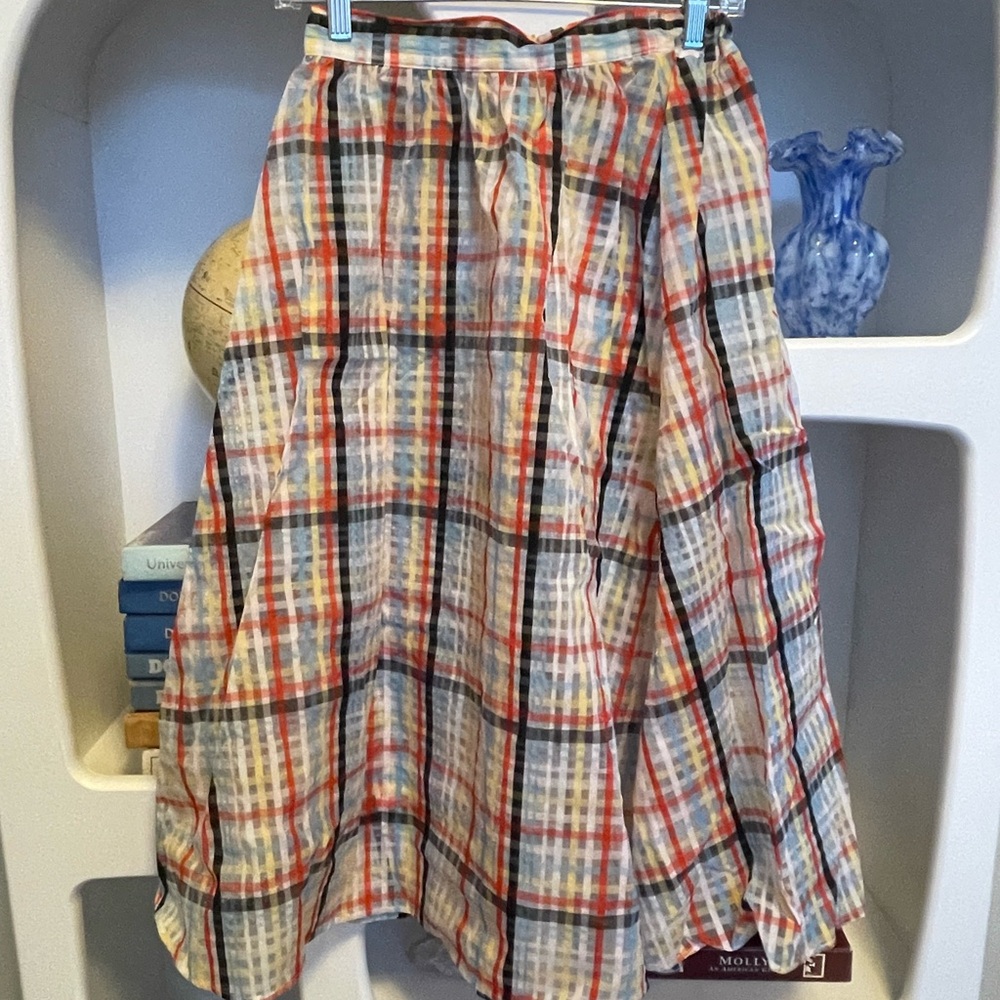 Sheer Plaid Skirt